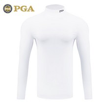미국 PGA 골프 바닥 셔츠 남성 봄과 가을 의류 하이 넥 긴팔 티셔츠 남성 의류 볼 의류