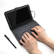 C타입 휴대폰키보드 스마트폰 삼성 엘지 안드로이드 키보드케이스 갤럭시 S10 S20 S21 노트10 노트20 태블릿PC 키보드, 갤럭시탭A키보드케이스_핑크[C타입젠더]