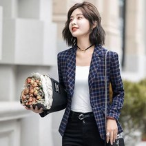 라오농 여성 연예인 오피스룩 케쥬얼 체크 자켓 12 +d2506LL