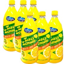 [LAZY] 레이지 레몬즙 레몬농축액 레몬원액 레몬주스, 1000ml, 6개