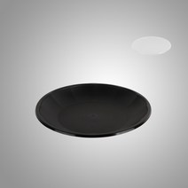 행복물류 사출용기 다회용기 다회용접시 다회용원형접시 bw270파이 200개, 검정