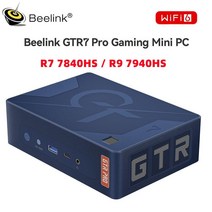 미니 PC 컴퓨터 Beelink GTR7 시리즈 밍 라이젠 9 7940HS 최대 65W TDP 지지대 오버클럭 7 7840HS 데스크탑, 03=R77840HS-Blue_기타