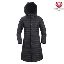 여성 후드 롱 다운 WS8WDW302BK