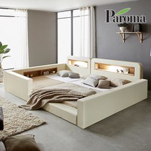 제시 범퍼형수납 패밀리침대+솔리드7존40T매트리스Q+Q