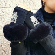 [국내당일배송] 부엉이 핸드워머 겨울장갑 퍼 반장갑 손토시 워머