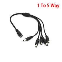 DC 전원 분배기 12V 1 여성 2 3 4 8 남성 케이블 커넥터 CCTV 카메라에 대 한 5.5mm x 2.1mm 코드 LED 스트, 04 1 To 5 Way