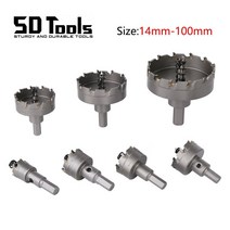 14-100mm 텅스텐 카바이드 팁 구멍 톱 드릴 비트 도구 알루미늄 합금 스테인레스 스틸 금속 각도 철 강판, 48mm