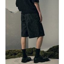 ANOLORCODE 슬랍워싱 버뮤다 데님팬츠 (블랙) Slab Washing Bermuda Denim Pants (Black)