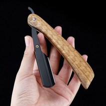 목재 다듬기 수동 전문가용 스트레이트 엣지 스테인레스 스틸 날카로운 이발사 면도기 접이식 면도 칼 수염 절단, 10 black I