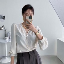 도도하나 도도하나 벨 브이넥 블라우스4컬러 (8329362)
