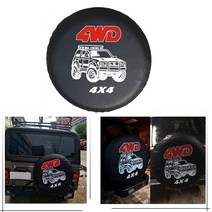 타이어 커버 보관 밸브캡 14 "15" 16 인치 4WD 4x4 PVC 가죽 스페어 휠 타이어 커버 케이스 가방, 03 16inch
