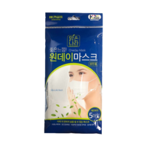 맑은나라 좋은느낌! 원데이마스크 화이트 5매입, 1개