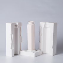 도예 석고 몰드 그라우팅 진흙 도자기 도구 DIY 재료 첨부 6 코너 물병, 기본