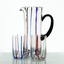 자페라노 티라체 아메디스트 컬렉션 1본입 블루 고블렛 글라스 워터 카라페 2종, 워터 카라페 보틀병