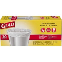 글래드 Glad 소형 쓰레기 봉투 151L(4갤런) 화이트 30개