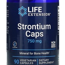 Life Extension 스트론튬 캡스 조인트 미네랄 250 mg 90 베지 캡, 90정, 1개, 90정