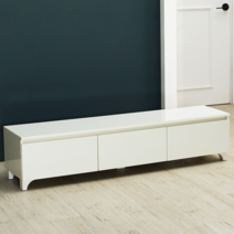 유니크퍼니처 네온 150cm 1단 거실장, 라온 1500 1단 화이트