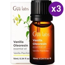 Gya Labs Vanilla Oleoresin Essential Oil 0.34oz 지야 랩스 바닐라 올레오레진 에센셜 오일 10ml 3팩