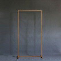 포토존 전시 홍보부스 만들기 웨딩포토부스 스몰 웨딩 실내 야외 꽃 스탠드 아치 웨딩 스테이지 배경 장식, 골드2x1m