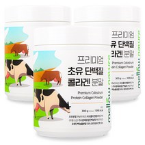 프리미엄 초유 단백질 콜라겐 분말, 3개, 300g