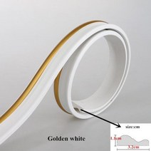 인테리어시트 웨인스코팅시트지 포인트시트지 두꺼운 내마모성 스커트 라인 자체 접착 벽 스티커 발판 배경 천장 씰 테두리 스트립 코너, white gold+3.2x300cm