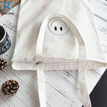 달자샵 스마일 캔버스 심플 미니 에코백 숄더백