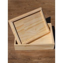 공간박스 나무상자제작 큐브 레트로 삼나무 원목칼라, 나무상자(40x40x10)+덮개포함