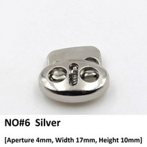 금속 스토퍼 스프링 토글 걸쇠 1 개 스톱 드로스트링 로프 코드 잠금 끈 수하물 의류 배낭 텐트, NO.6-Silver