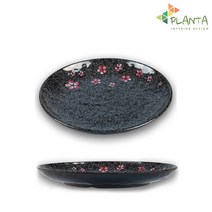 플란따 멜라민 심플 꽃무늬 M매화 시리즈 골든원접시, 05.골든원형접시11인치