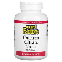 내추럴팩터스 구연산 칼슘 350mg 90정 x 3개