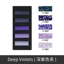 문구 세트 네덜란드 오리지널 렘브란트 아티스트 소프트 파스텔 세트 컬러 파우더 스틱 크레용 하프 5 색10 색, [08] deep violets