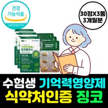 식약처인증 은행잎추출물 혈행 기억력 개선 영양제 GINKGO 징코 혈관 뇌 건강 두뇌 집중력 공부 순환 청소 튼튼 폴라보놀배당체 다리 종아리 발 에너지 단백질 면역 수험생 재수생