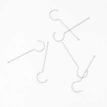 지엔디스플레이 옷가게 의류매장 나무바지걸이 원목옷걸이 물음표 연결고리제작 옷걸이고리 10묶음 옷걸이, 10개, 무광 15cm