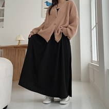 [4XL/두께선택/밑단박음질 추가!] 체형커버 롱 스커트 6color