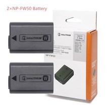 견고한 원래 NP-FW50 소니 호환 NEX-7 NEX-5R NEX-F3 알파 a5000 7 a7II A7R2 A6300 BC-VW1, 02 2 FW50 Battery