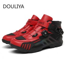 바이크부츠 라이딩 바이크워커 DOULIYA-전문 오토바이 레이싱 부츠 겨울 사이클링 신발 남성 스피드 로드, 03 빨간