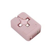 RYRA 하나의 충전 케이블 롤 마카롱 텔레스코픽 스토리지 브래킷 개폐식 TYPE-C 조직 도구, pink