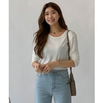 유넥티셔츠 이너 기본 봄 레이어드티