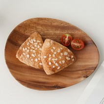 (3 Size) 원목 조약돌 우드 접시 통나무 그릇
