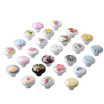 원형 캐릭터 손잡이 12종 교체 가구 문고리 인테리어 소품 수납장 옷장 아이들 서랍장, 사각무늬 핑크