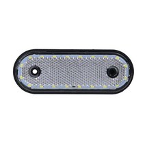 1/2/5/10Pcs 24V 6 LED 빨간색 흰색 노란색 트럭 트레일러 픽업 사이드 마커 표시 등 라이트 카 사이드 장, 12 1Pcs White