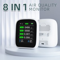 와이파이 공기 에어질 측정기. 온도 및 테스터. LCD 컬러 이산화탄소 8 인 1. CO2. TVOC., 한개옵션0