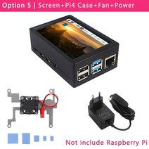Raspberry Pi 4 B 35 inch Touchscreen 480x320 LCD with Cooling Fan Heat Sinks ABS Case [S00026057], 03-Option 5-26057