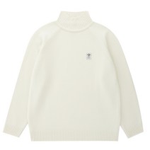 PIGC 여성 울 터틀넥 스웨터 화이트 (LFC240331), 100