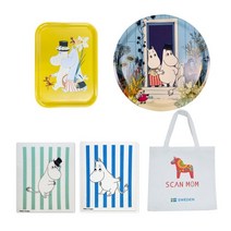 [스칸맘] [무민] 무민 트레이 2종 + 무민 행주 2종 + 에코백, 상세 설명 참조