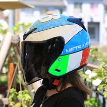 AIS 헬멧 바이크 오토바이 오픈 페이스 Capacete Motocicleta 모토 레이싱 빈티지, [02] L, [13] 13