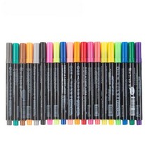 리폼펜 운동화 옷 의류 DIY 데코펜 페인트마타 마커, 20색세형 헤드 롱 폴 세트