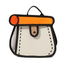 독특한 2 차원 캔버스 가방 가방 어깨 가방 체인 케이크 가방 크로스 바디 백 핸드백 캐주얼 데이트 작업