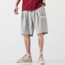 멋스러운 남자 스포츠 스타일 남성 통큰 반바지 무릎 와이드 팬츠