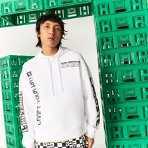 LACOSTE LIVE x Minecraft Loose Fit Fleece Hoodie SH3815-51 White 001